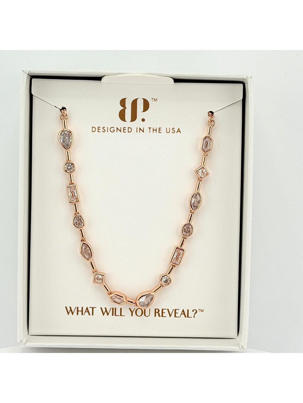 Bomb Party April 2026 Bracelet "The Elenora" Clear CZ on Rose Gold BR68556